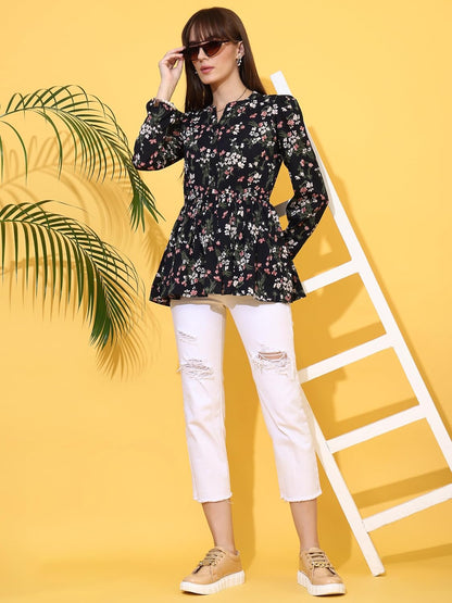 Sheetal Associates Women's Top Shirt Stylish Trendy for Girls | Floral Printed Top | Lightweight Day Comfort