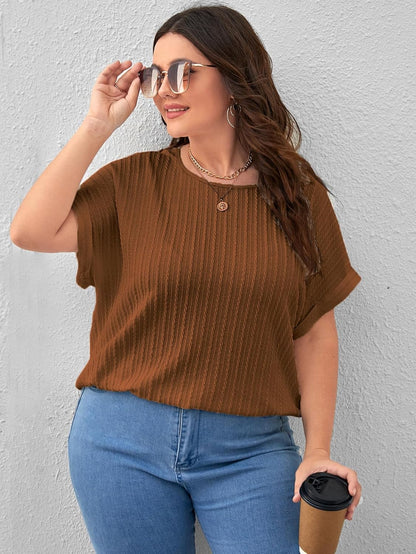 Zilcon Womens Dressy Casual Business Work Tops Summer Half Sleeve Shirts Boat Neck Jacquared Tshirts