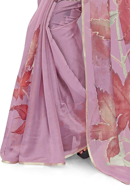 Printed Women's Organza Saree Design with Blouse Piece