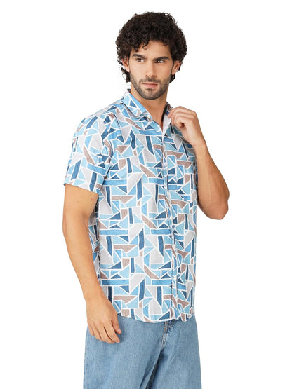 BASE 41 Men's Printed Half Sleeve Stylish Latest