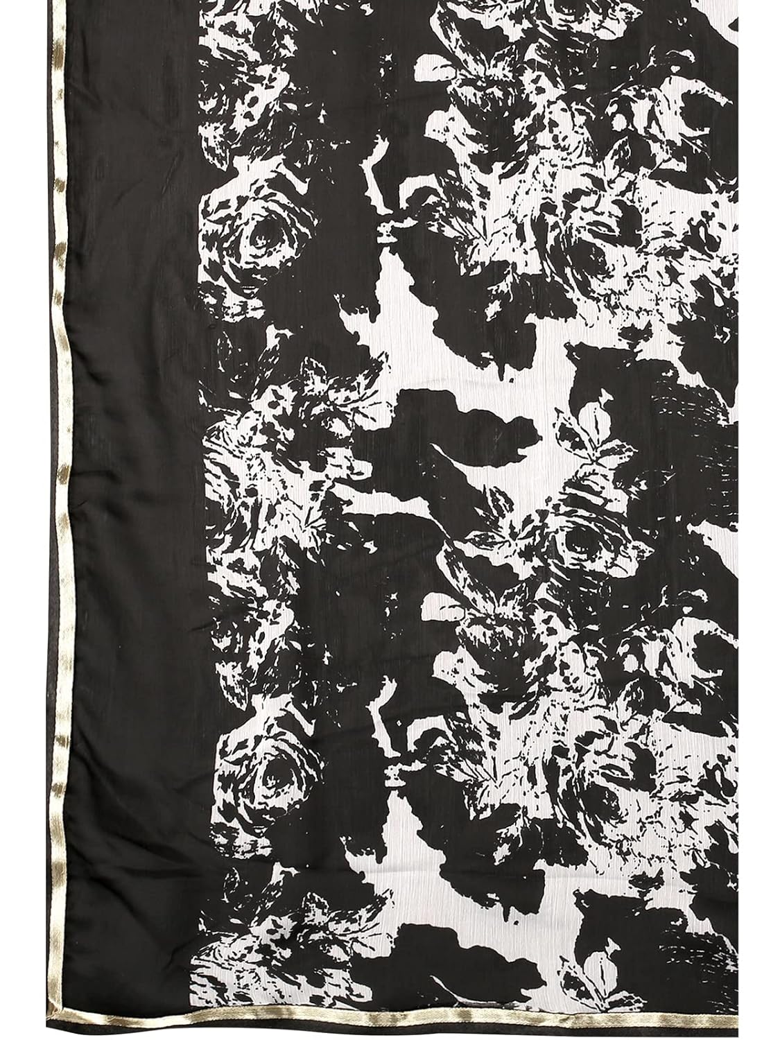 Women's Lace & Printed Chiffon Saree
