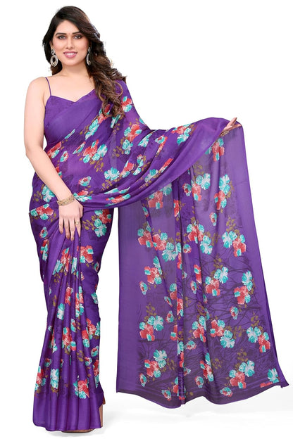 Floral Printed Saree with Blouse Piece