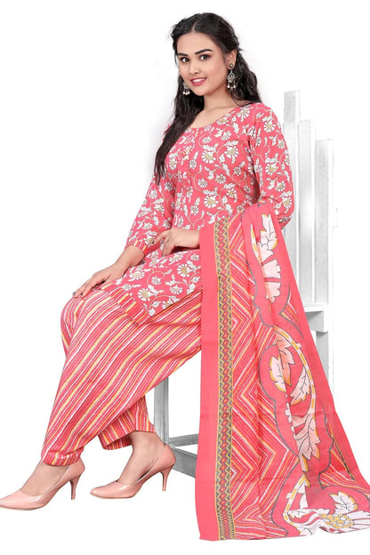 Rajnandini Women Brown Cotton Printed Ready To Wear