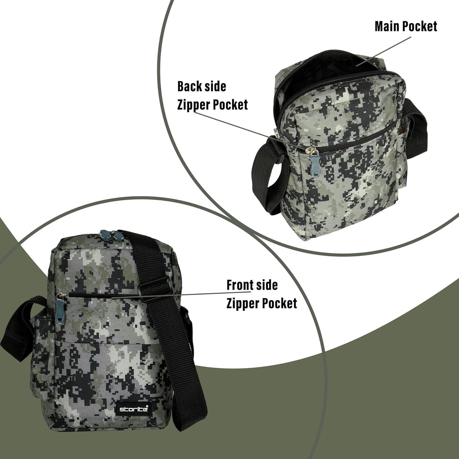Storite Stylish Padded Mini Sling Bag for Men - alphahostel.in