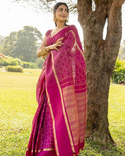 Women's Banarasi Sarees With Blouse Piece