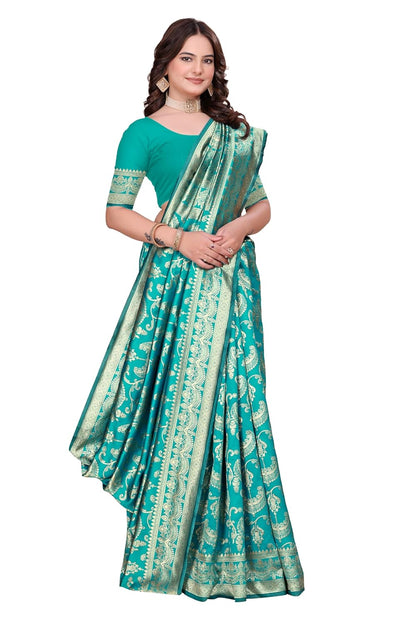 Women's Banarasi Saree Pure Kanjivaram Style Silk Saree