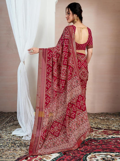 Women's Chiffon Printed Saree