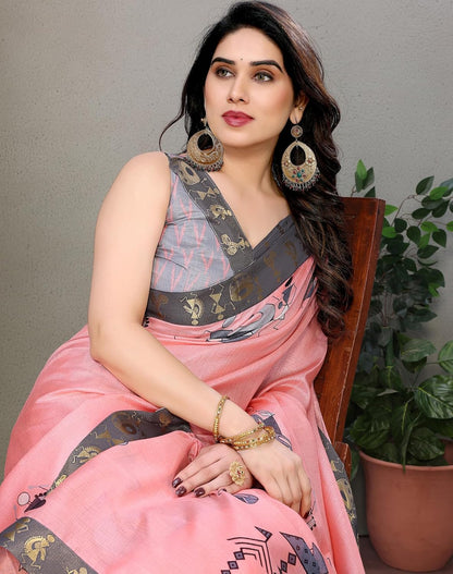 Yashika Women's Printed Kalamkari Art Silk Saree