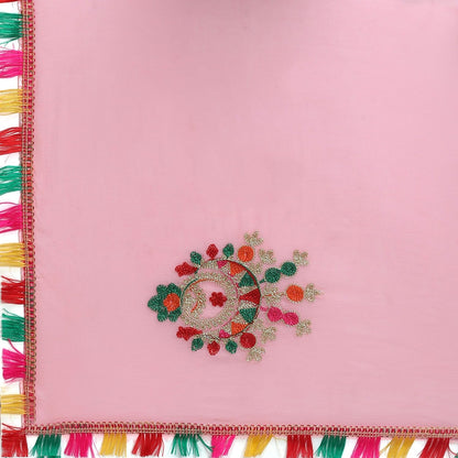 EthnicJunction Women's Chanderi Cotton Embroidered