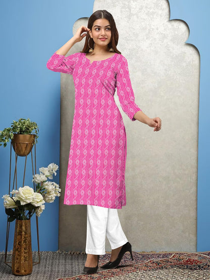 Fyne Fashion Womens Cotton Kurta Set with Dupatta