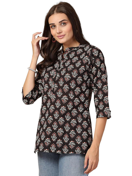 Women Cotton Printed Short Kurti