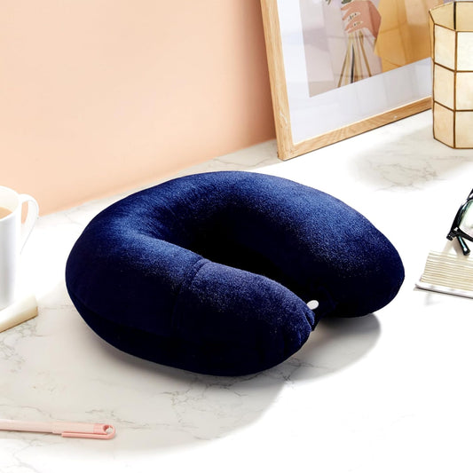 amazon basics Travel Neck Pillow | Soft Velvet Fabric