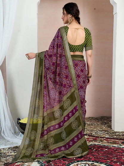 Women's Chiffon Printed Saree