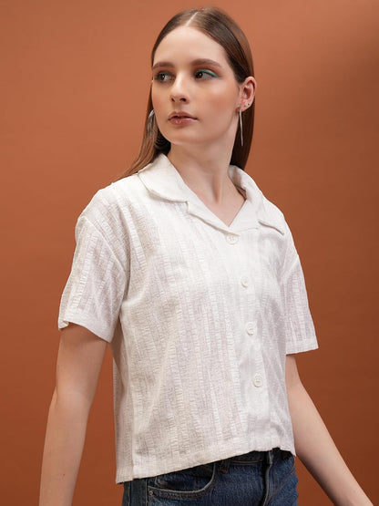 Tokyo Talkies Women's Solid Regular Fit Shirt