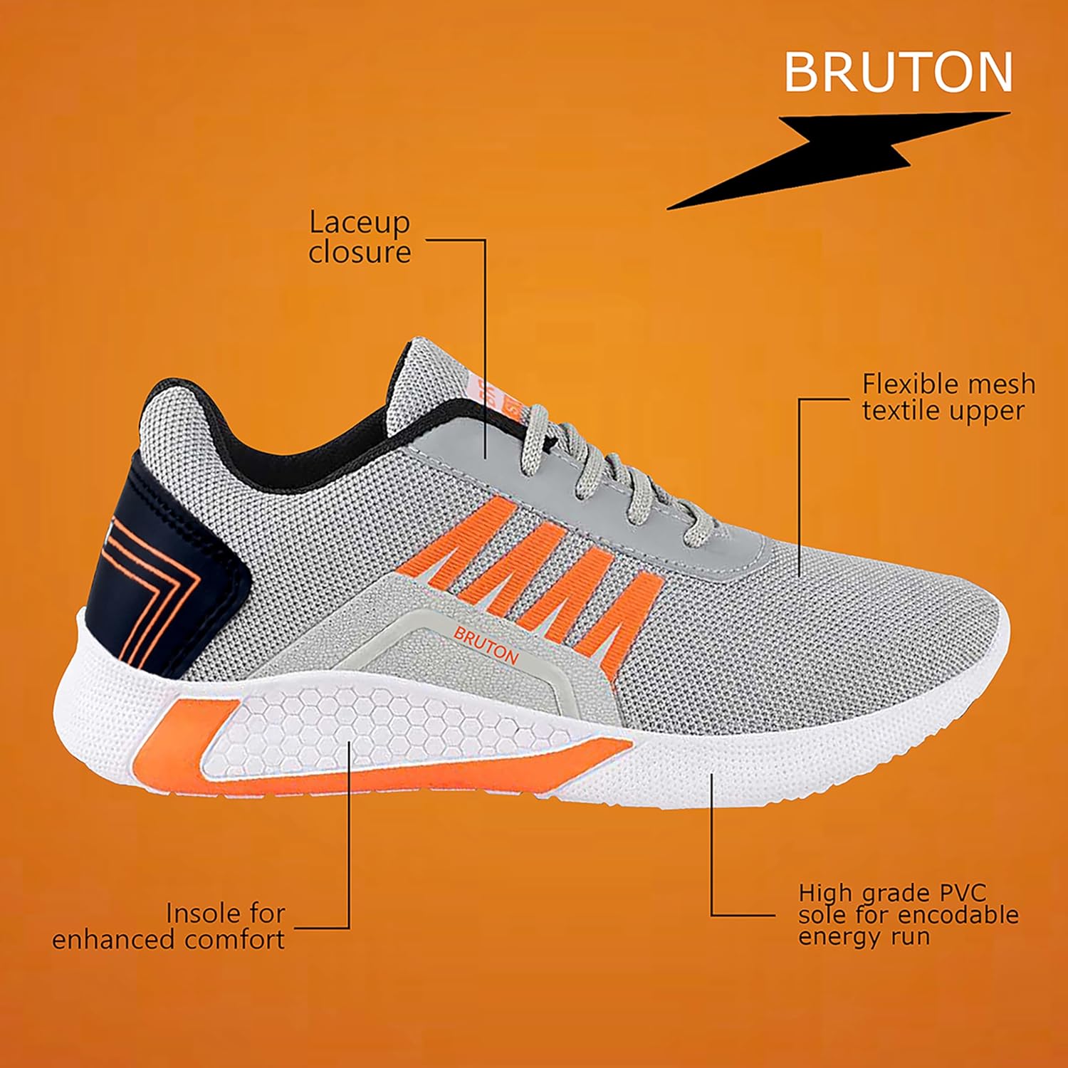 BRUTON Sports Walking Shoes for Men - alphahostel.in