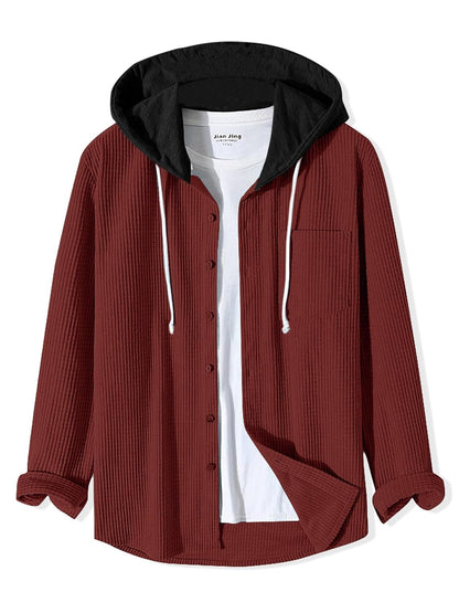 Monk Men's Solid Regular Fit Shirt | Shirt with Hood