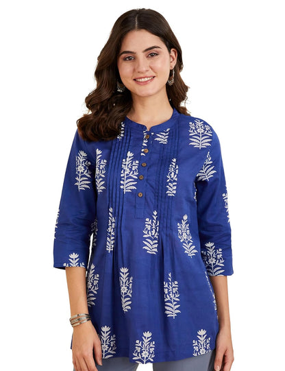 Myx Women's Cotton Printed A-line Short Kurti