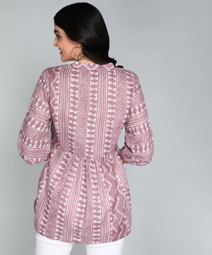 itshe Summer wear Print Cotton Short Kurti for Women