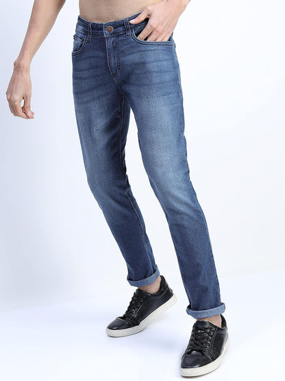 KETCH Men's Slim Fit Mid Rise Jeans (Stretchable)