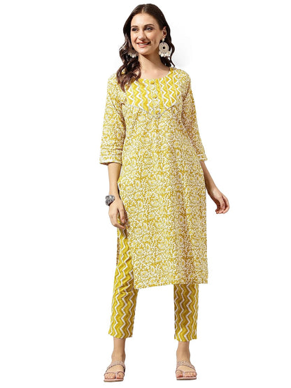 MIRCHI FASHION Women's Cotton Straight Fit Printed