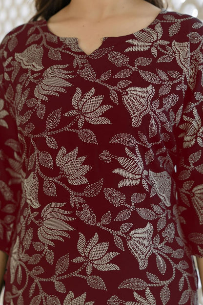 PURSHOTTAM WALA Women Floral Printed Rayon