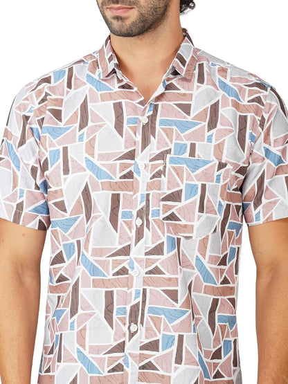 BASE 41 Men's Printed Half Sleeve Stylish Latest
