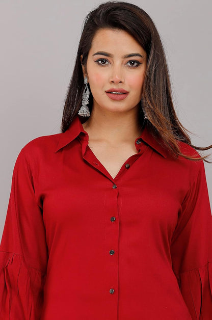 Myorica Women Regular Fit Spread Collar Casual Shirt