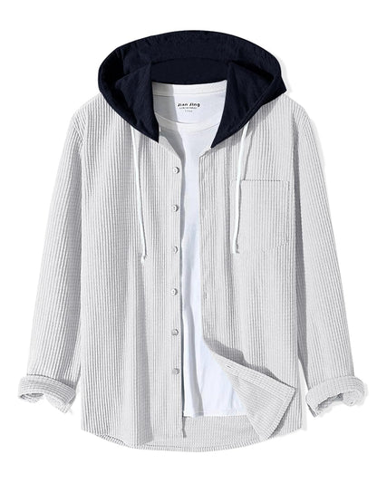 Monk Men's Solid Regular Fit Shirt | Shirt with Hood