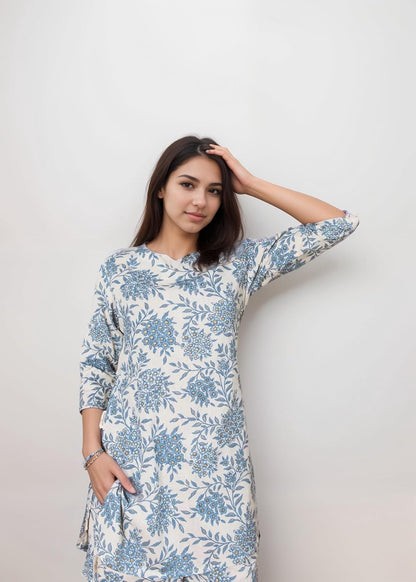 SHIENZY Stylish Printed Cotton Blend Co Ord Set