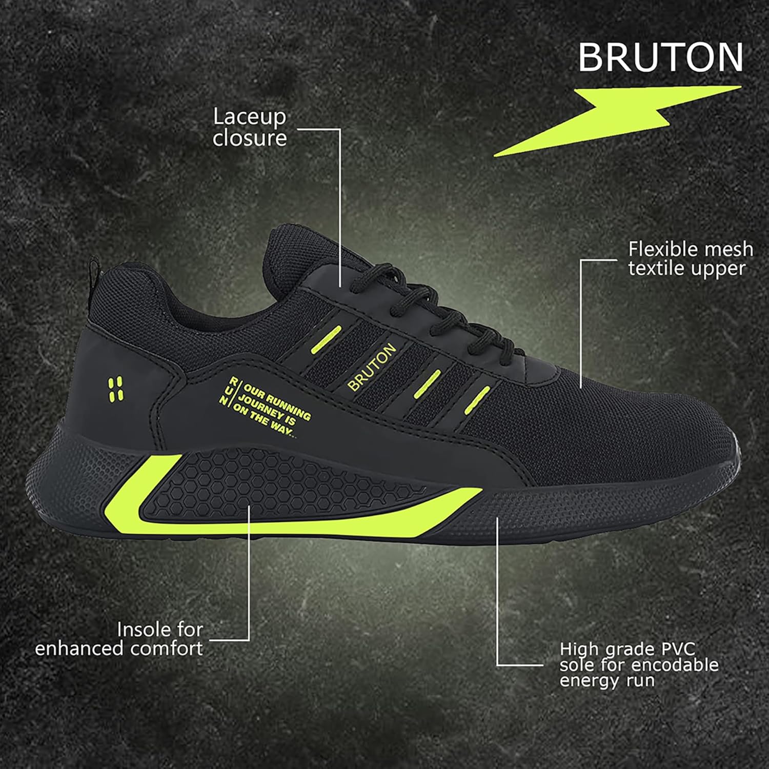 BRUTON Men's Sport Running Shoes Casual Shoe - alphahostel.in