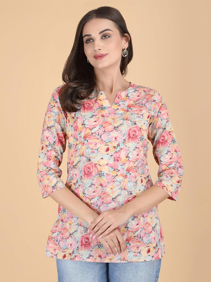 PIDAVLIYA'S Indian Women's Tunics Tops Cotton
