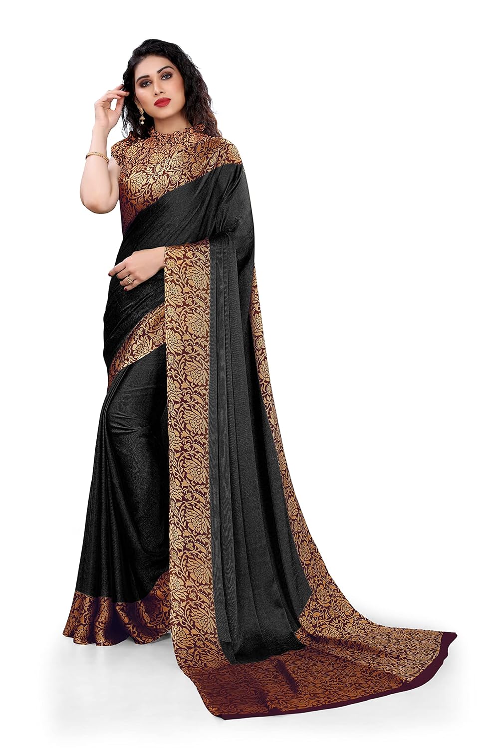 Women's Design  Printed Saree with Blouse Piece