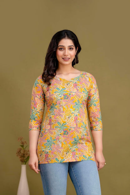 New Printed Short Kurti and top for Women and Girls