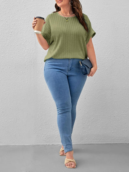 Zilcon Womens Dressy Casual Business Work Tops Summer Half Sleeve Shirts Boat Neck Jacquared Tshirts