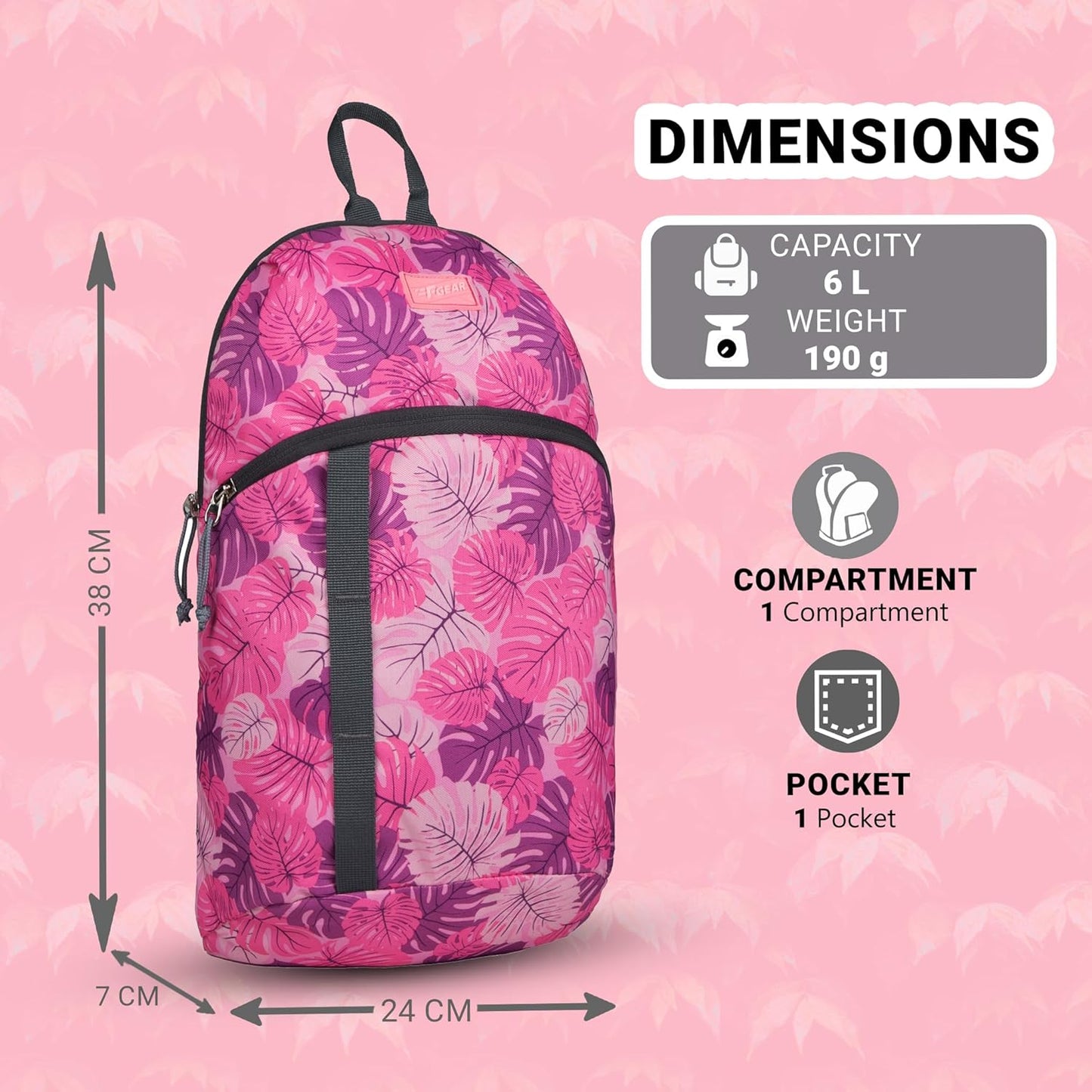 F Gear Ritz 6L Mini Backpack/Trendy Stylish Bag - alphahostel.in