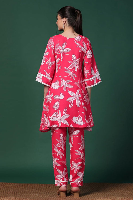 Fashion Dream Cotton Blend Women's Printed Kurta