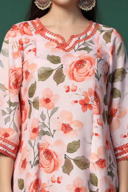 Fashion Dream Cotton Blend Women's Printed Kurta