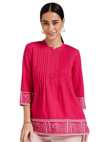 Myx Women's Cotton Printed A-line Short Kurti