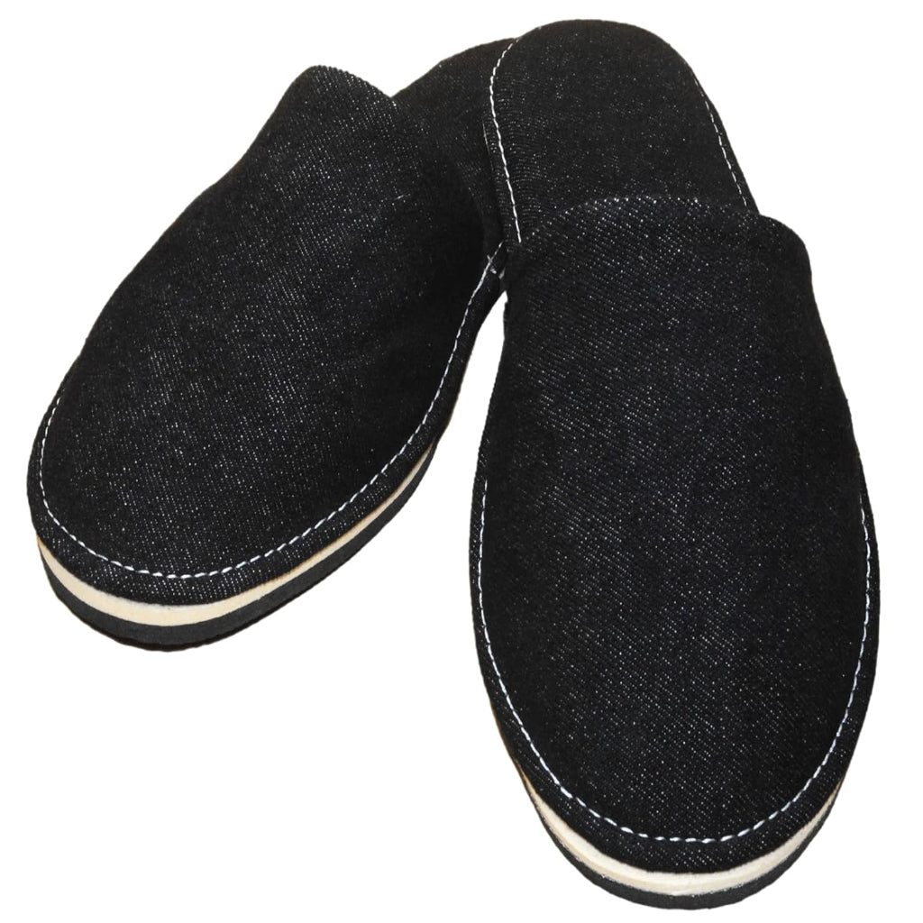 Black Denim super soft and comfortable Slippers - alphahostel.in