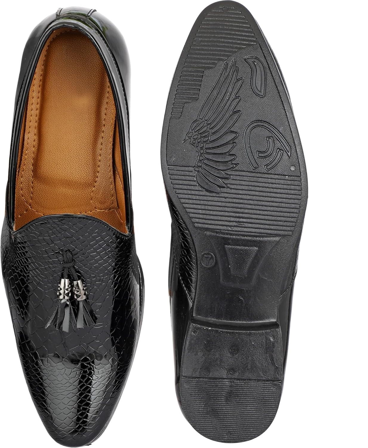 Men Patent Leather Wedding Slip On A009 - alphahostel.in