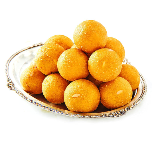Aakash Namkeen Besan Ladoo | Made with Chickpea flour | Authentic Traditional Indian Sweets Besan Ladoo | 400 Gm