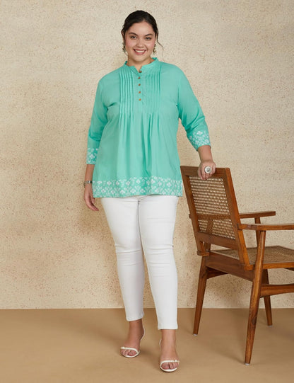 Myx Women's Cotton Printed A-line Short Kurti