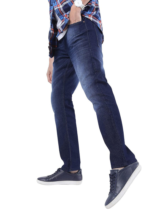 KETCH Men's Straight Fit Mid Rise Jeans (Stretchable)