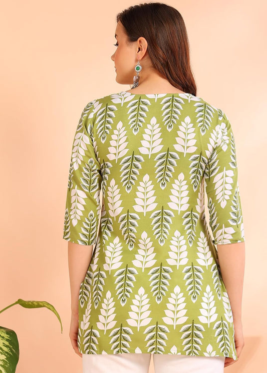 AAYLA Women’s Poly Rayon Short Kurti