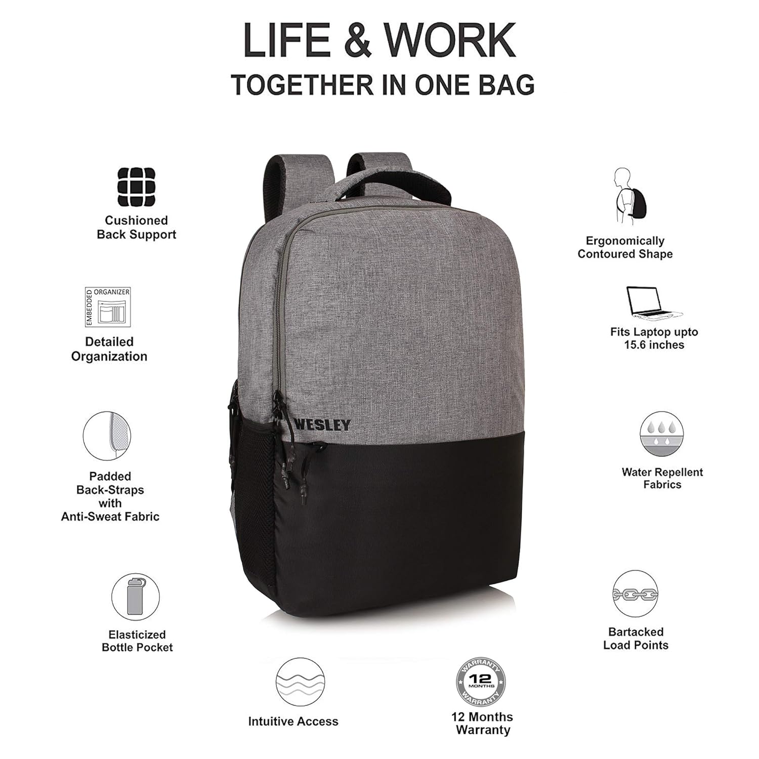 Wesley Milestone 2.0 Casual Waterproof Laptop - alphahostel.in