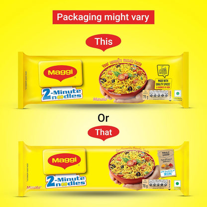 MAGGI 2-Minute Instant Noodles,Masala Noodles, Favourite Masala Taste, 560 g Pouch | 8 Packs