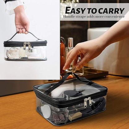 Storite 2-Set Multipurpose Transparent Travel Pouch