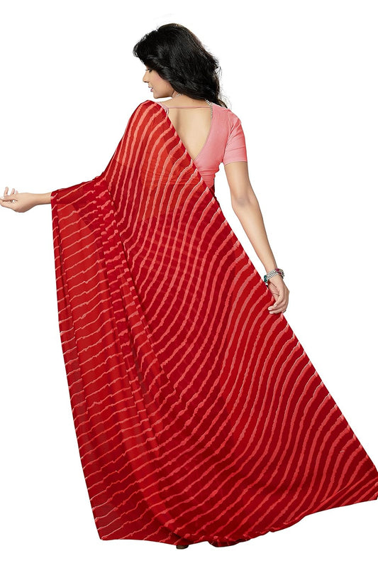 Women's Chiffon Saree without Blouse Piece