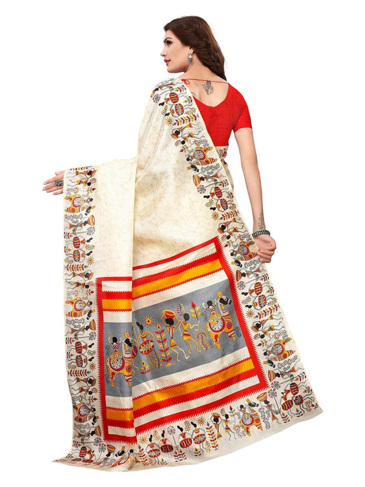 Women's Art Silk Saree With Blouse Piece