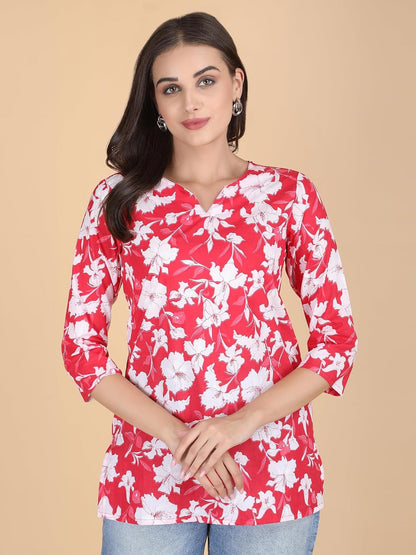 PIDAVLIYA'S Indian Women's Tunics Tops Cotton